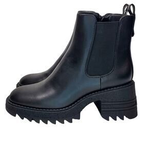 Sam & Libby Women's Julia Chelsea Bootie Black Platform Grunge Punk Emo Punkcore